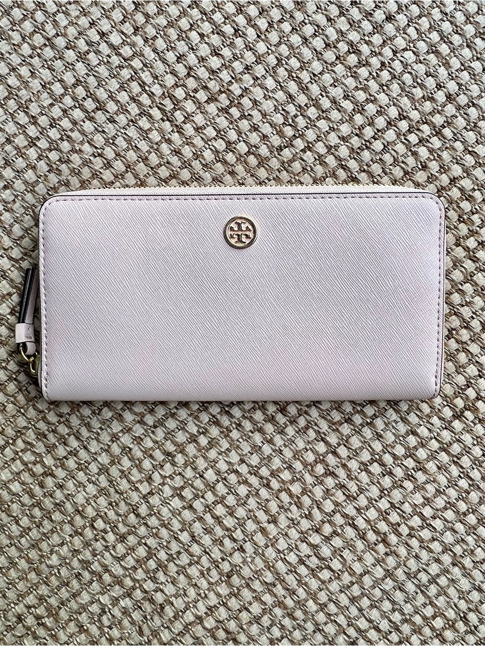 ⭐️Tory Burch Robinson Saffiano Leather Zip Continental Wallet Blush Pink